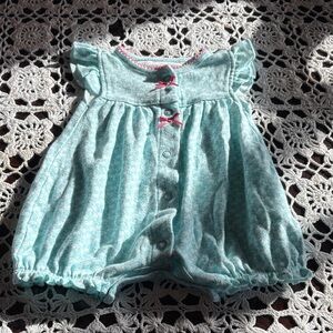 Carter's Light Blue One Piece with Pink Accents